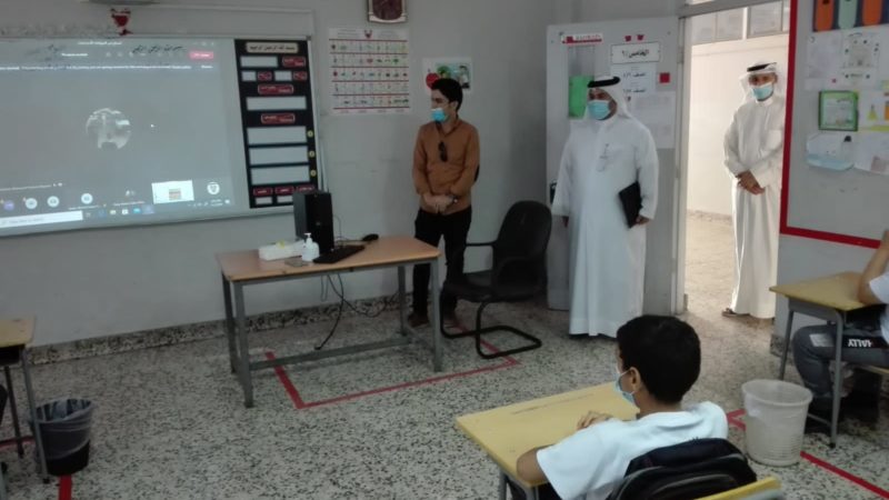 مندوب الخدمات الطلابية يزور الفارابي لمتابعة التدابير الوقائية