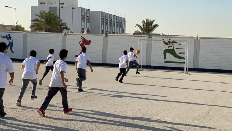 تغطية مصورة: برنامج “الفارابي الرياضي” لفترة ما قبل الطابور الصباحي