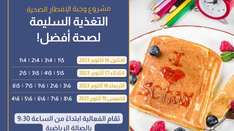 الفارابي تنظم “وجبة الإفطار الصحية” بمناسبة يوم الغذاء العالمي